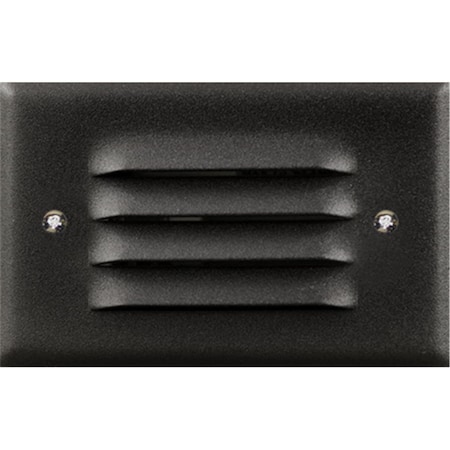 Intense Cast Aluminum Recessed Louvered Brick, Step & Wall Light, Black - 1.95 x 4.83 x 3.10 in. IN2562946
